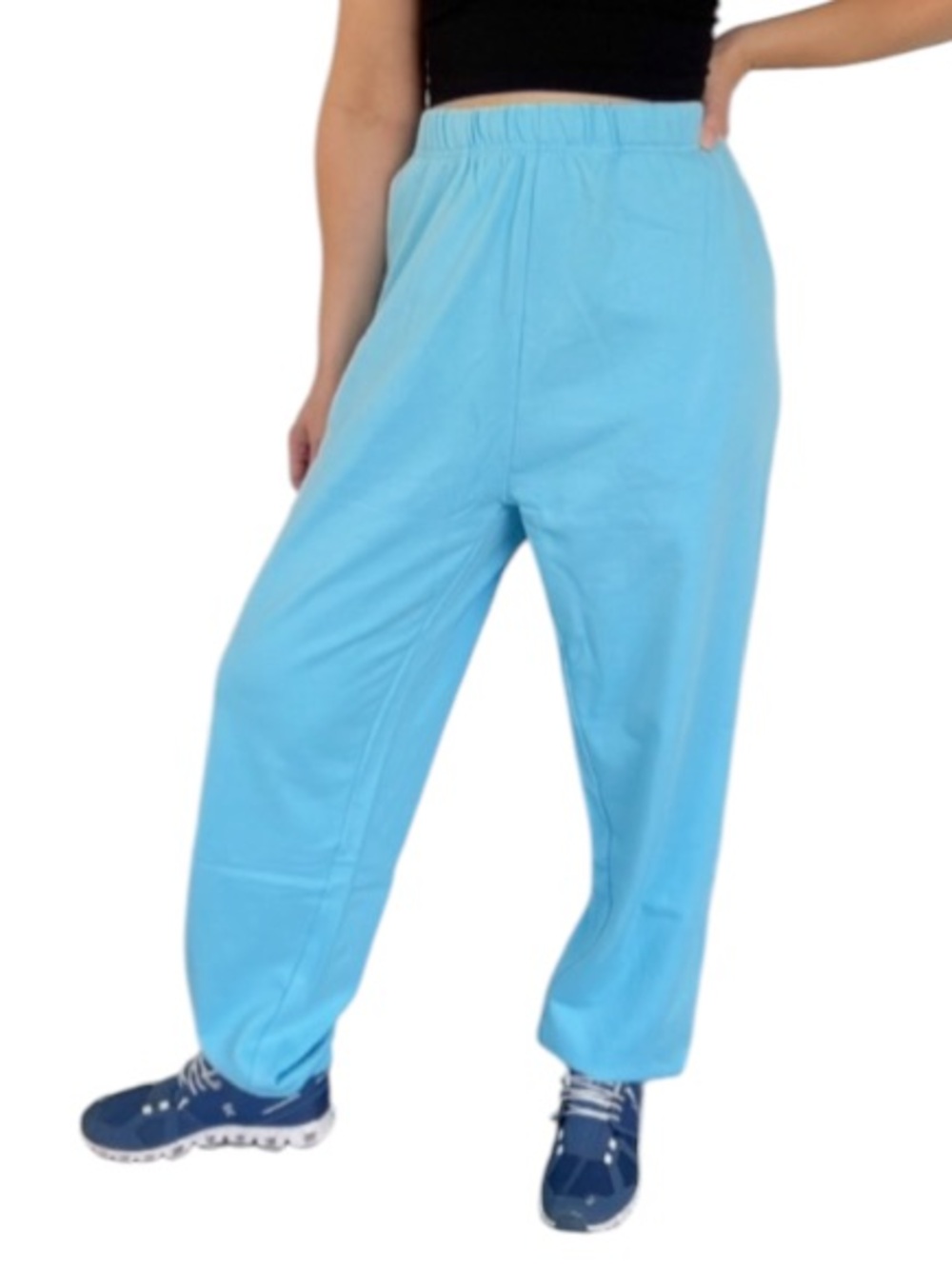 Year of Ours light baby blue elastic waist pull on jogger sweatpants size M/L